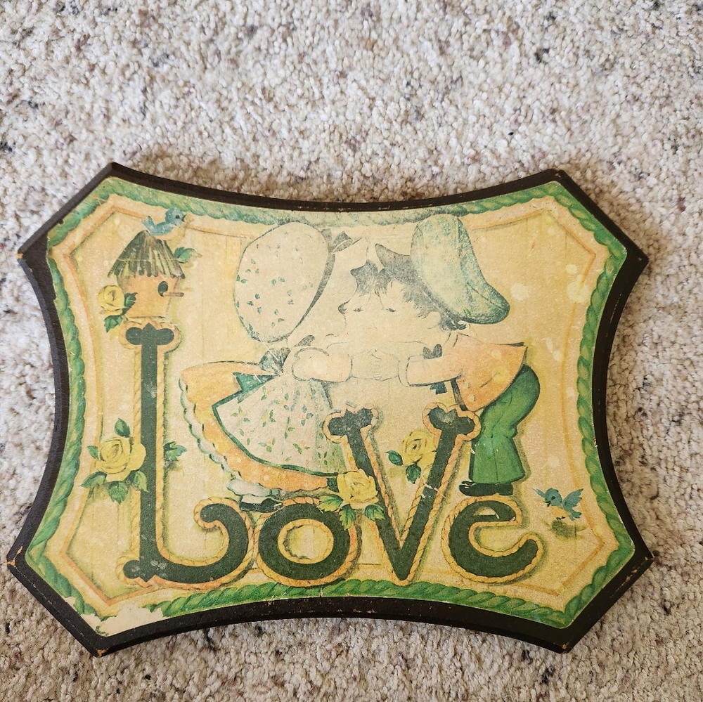 Vintage wood love sign